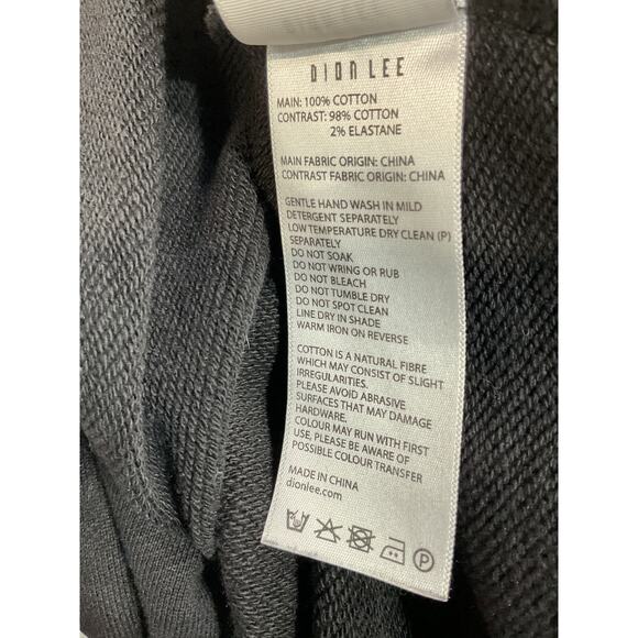 Dion Lee Garter Detail Black Crewneck Sweatshirt Size 2 - Picture 5 of 5